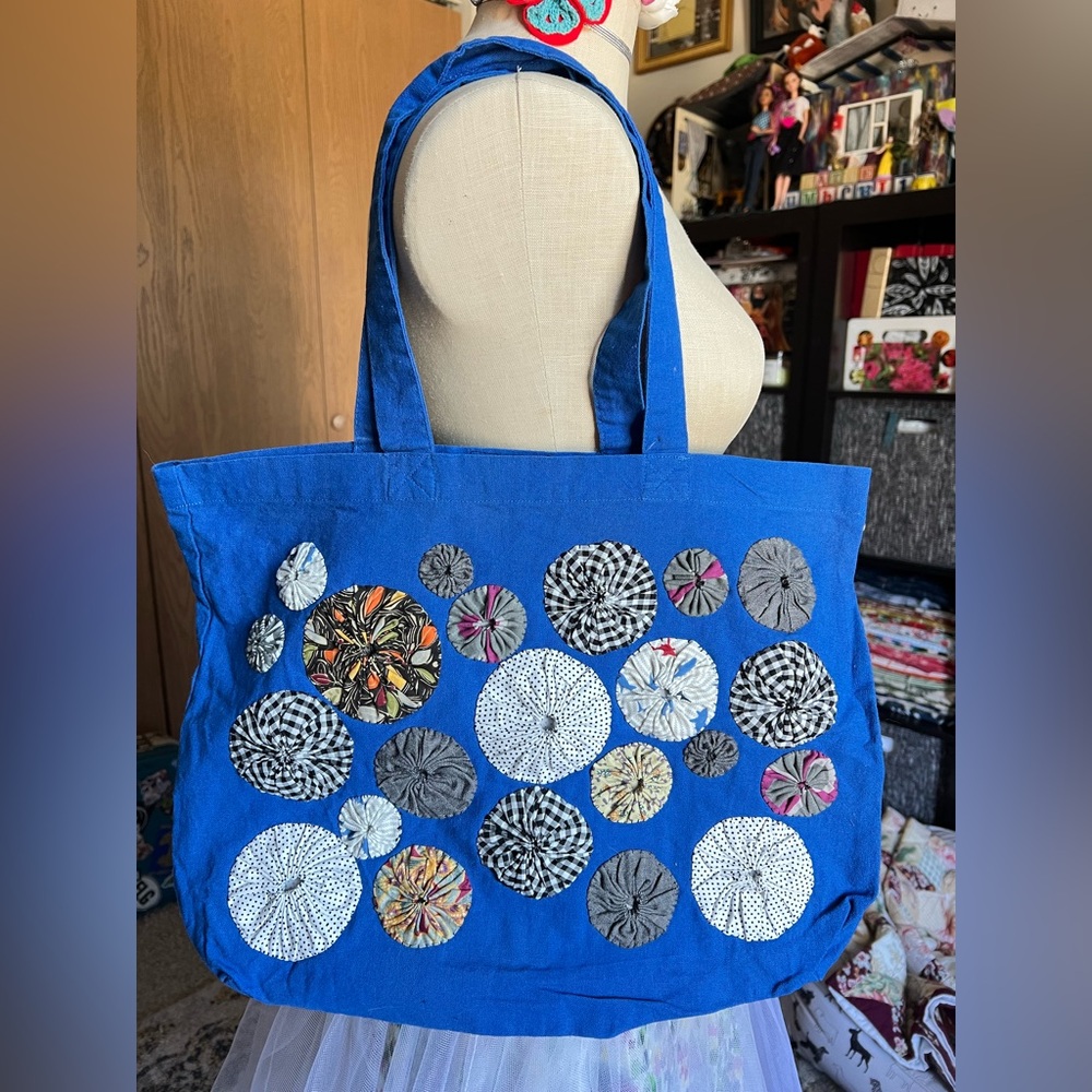 💙 Tote Bag with Yo-yos ! 💙